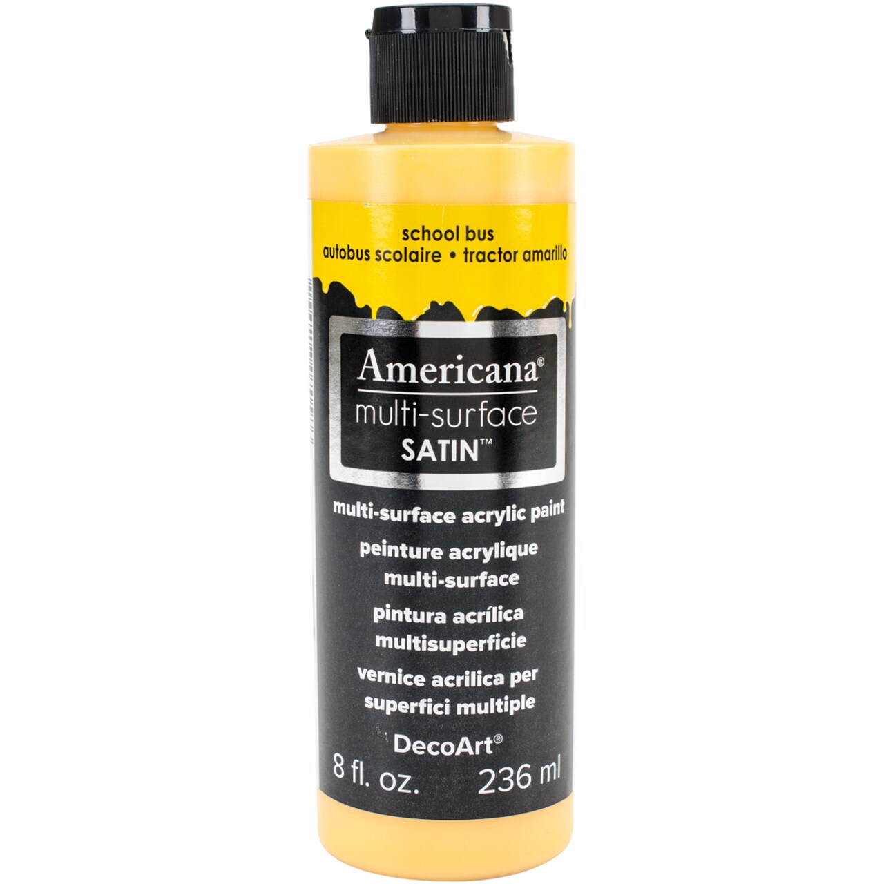 DecoArt Americana Multi-Surface Satin Acrylic Paint 8oz-School Bus